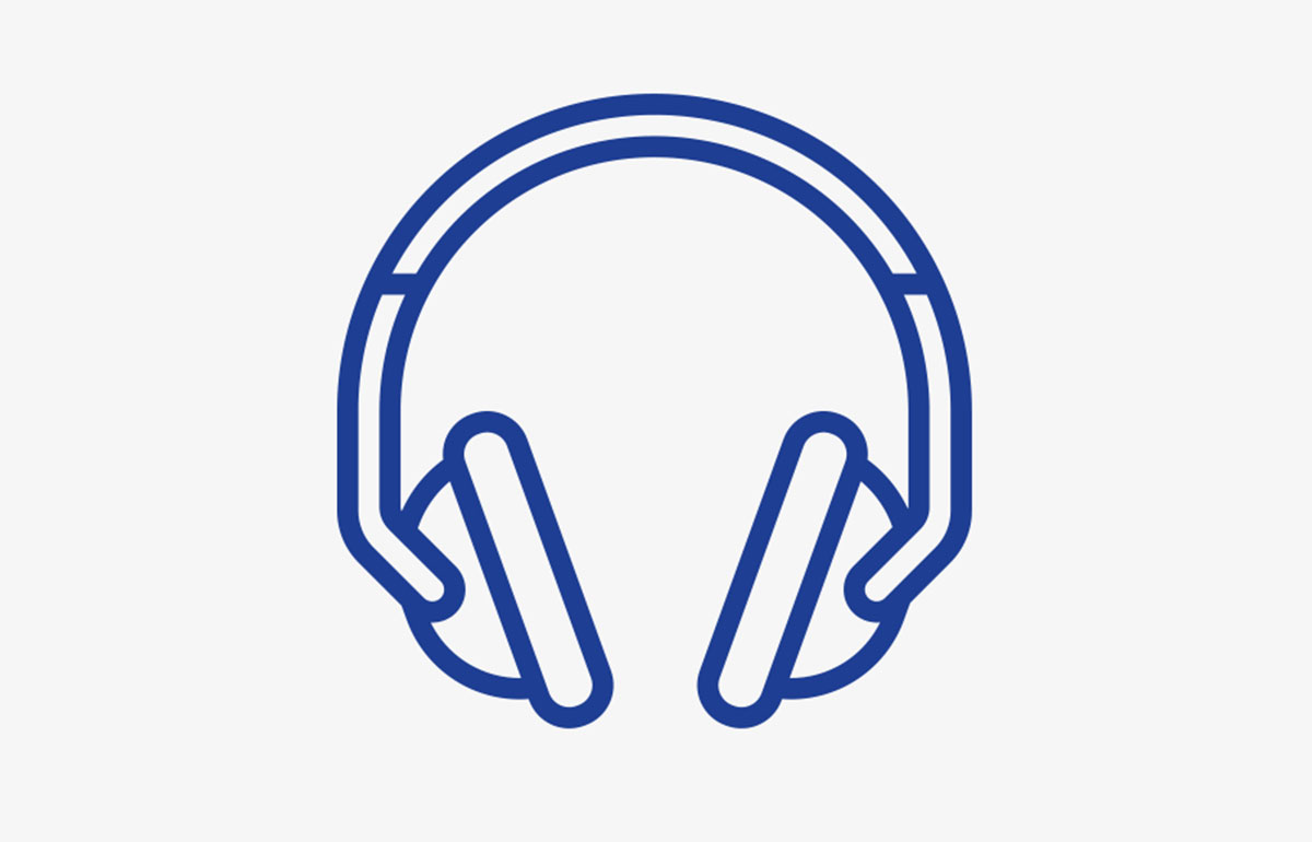 Piktogramm für Gehörschutz - Wir machen Schluss mit Lärm! Jedem Angestellten steht es frei, sich einen individuell angepassten Gehörschutz fertigen zu lassen. Die Kosten übernehmen wir!